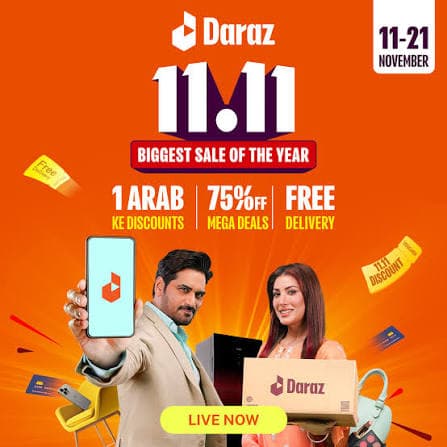 Daraz sale banner with a short persuasive headline.