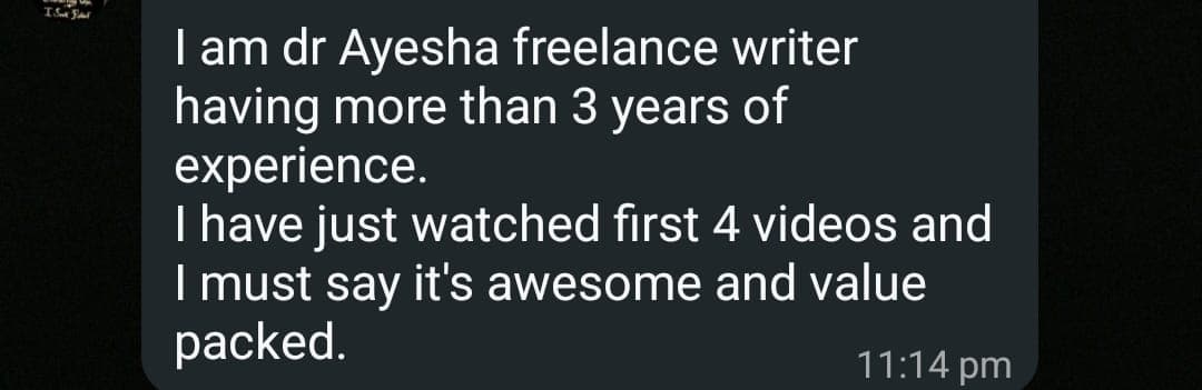 Student proof screenshot 12 from WhatsApp testimonial