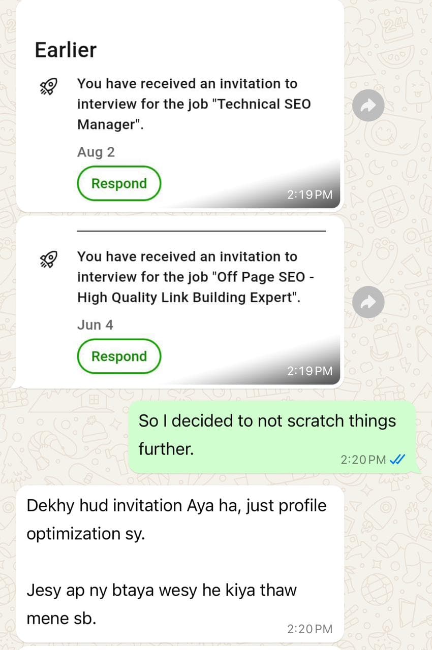 Student proof screenshot 03 from WhatsApp testimonial
