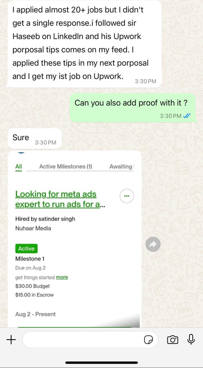 Student proof screenshot 04 from WhatsApp testimonial